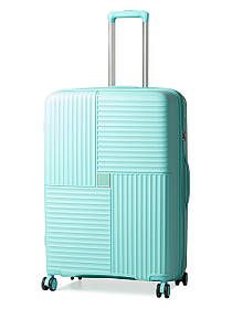 Валіза велика L поліпропілен бірюза 76х52х31(+5)см/125л/4.6кг/Snowball