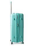 Валіза велика L поліпропілен бірюза 76х52х31(+5)см/125л/4.6кг/Snowball, фото 5