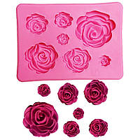 Кондитерський молд Троянди 83 на 60 мм рожевий