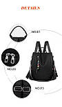 Рюкзак жіночий чорний, фото 10