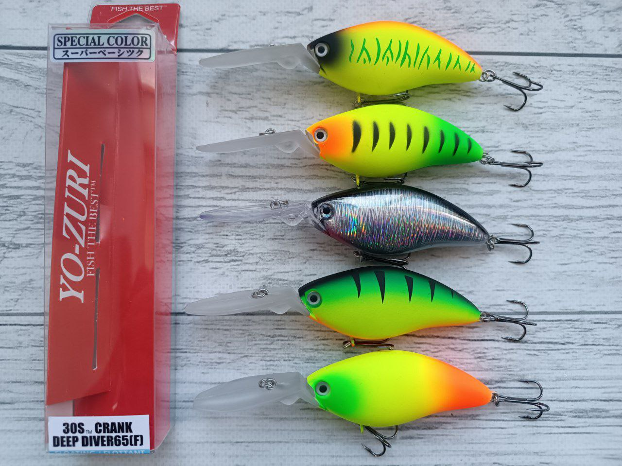 Воблер на тролінг Columbia (Yo-Zuri) 3DS Crank Deep Diver 65F 17g Набір 5шт