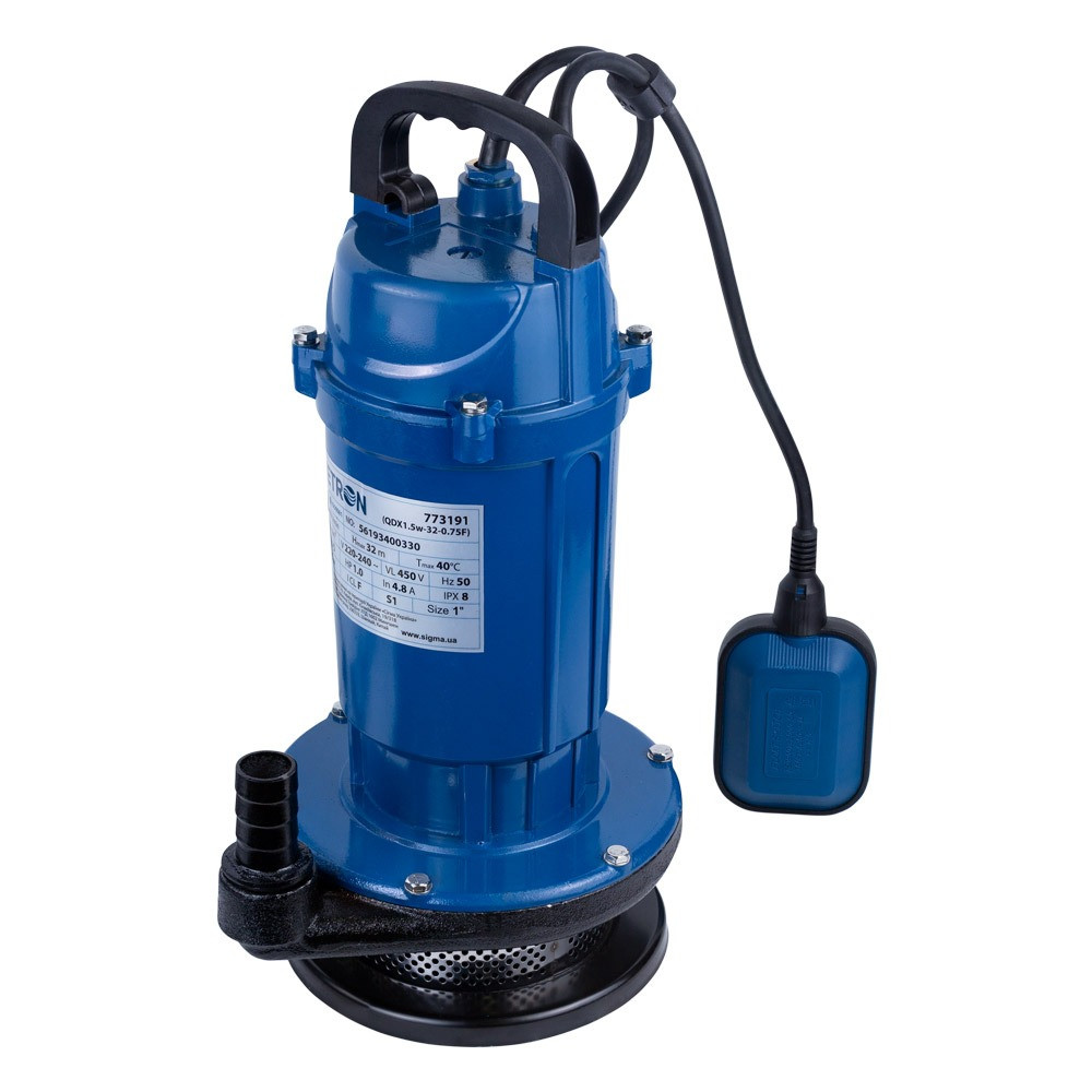 Насос дренажний садовий 0.37кВт Hmax 15м Qmax 140л/хв WETRON