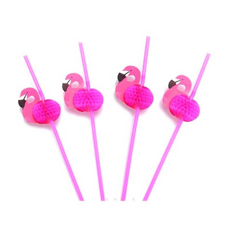 Трубочка коктейльна Фламінго | Рожевий