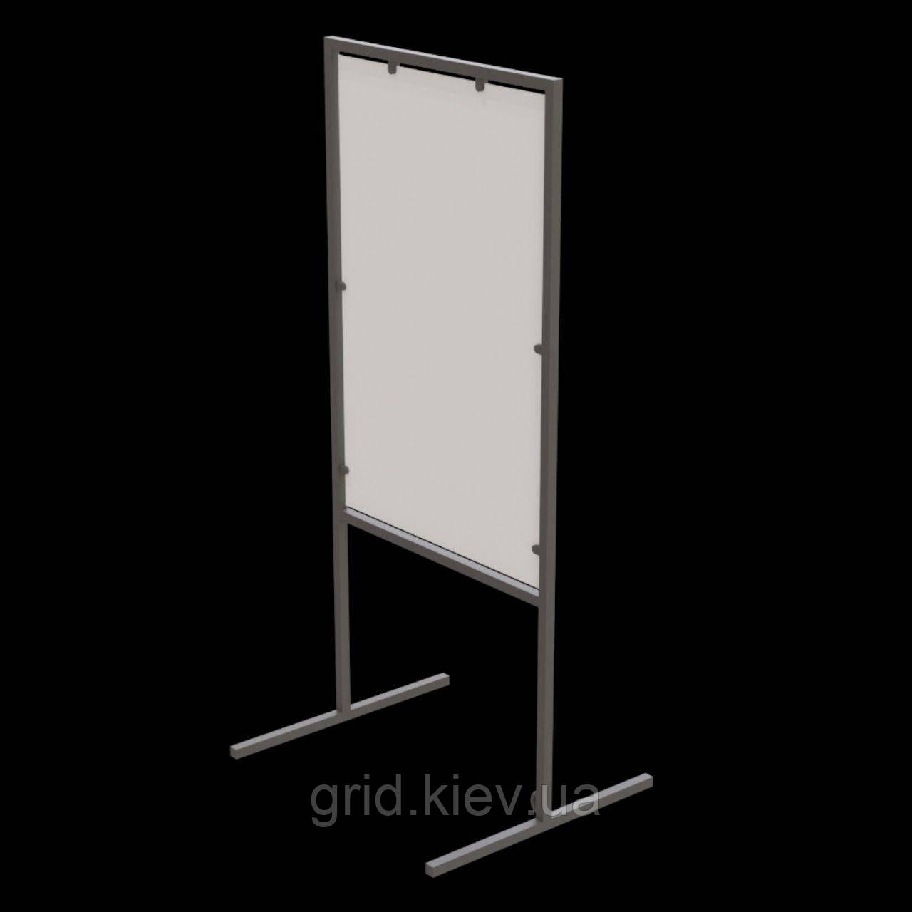 Штендер ТН-660х1400/500 сірий з площиною, фото 1