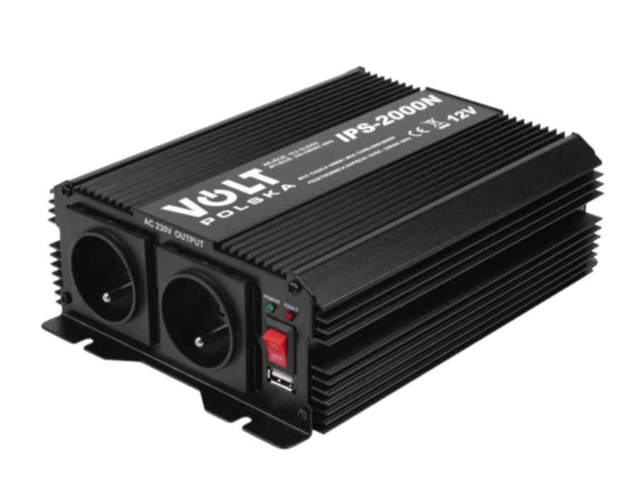 Перетворювач (інвертор) VOLT IPS 2000 N 12/230V (1000/2000W) + USB 3IPSN20012