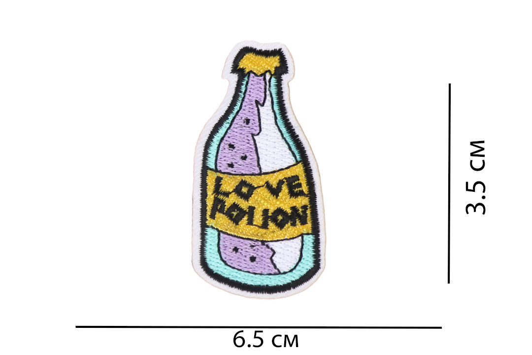 Нашивка на одяг, пляшка, RBA107202, 6.5*3.5 см, фото 1