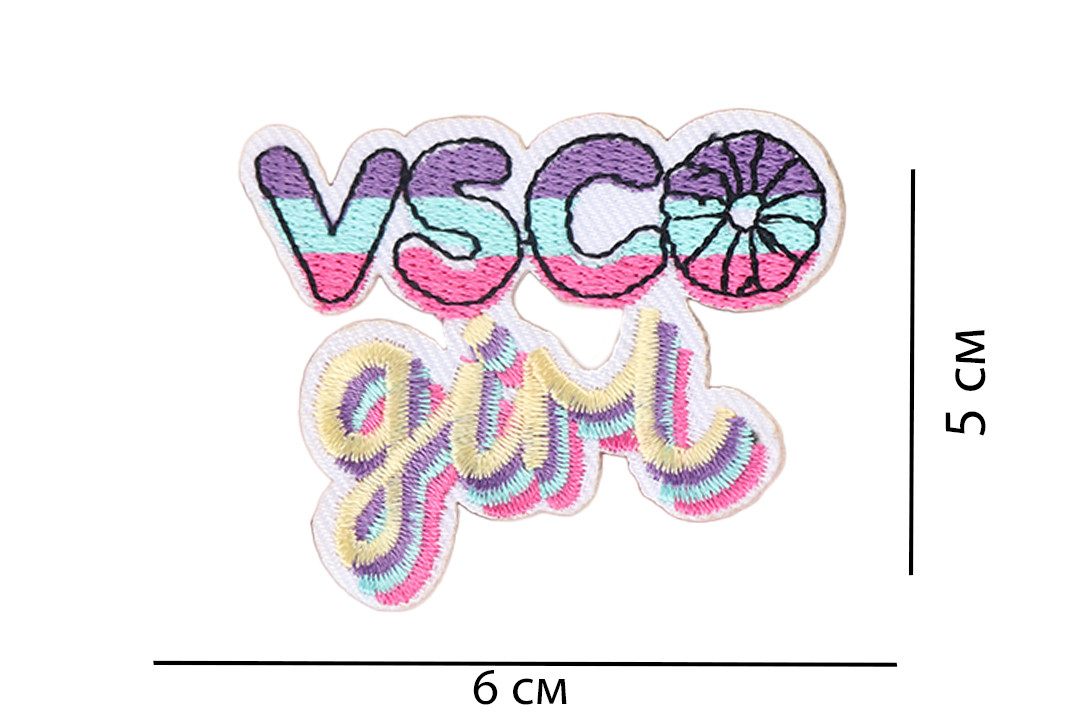 Нашивка на одяг, VSCO girl, RBA107210, 6*5 см, фото 1