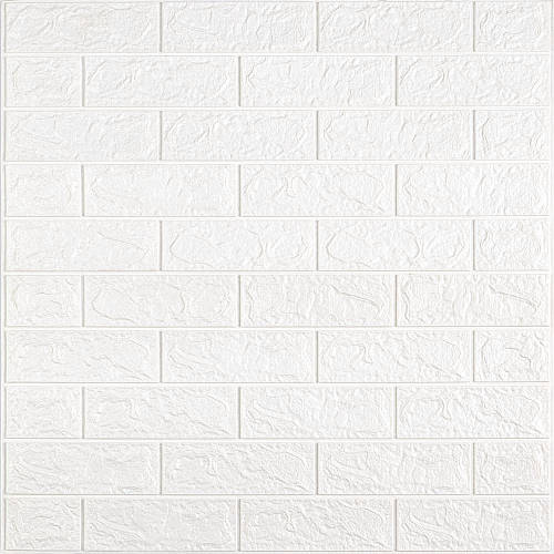 "Белый Кирпич" Самоклеющаяся декоративная 3D панель 700x770x5мм, 3Д ...
