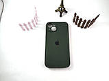 Чохол Silicone Case для Iphone 13 темно-зелений (00 Grinch колір), силіконовий чохол для айфон 13 гринч, фото 2
