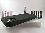 Чохол Silicone Case для Iphone 13 темно-зелений (00 Grinch колір), силіконовий чохол для айфон 13 гринч, фото 3