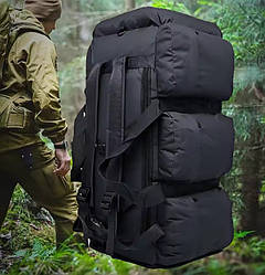 Тактичний рюкзак-сумка 2 в 1 Solve Bag 98 л 75 x 38 x 36 см Чорна KT6004502