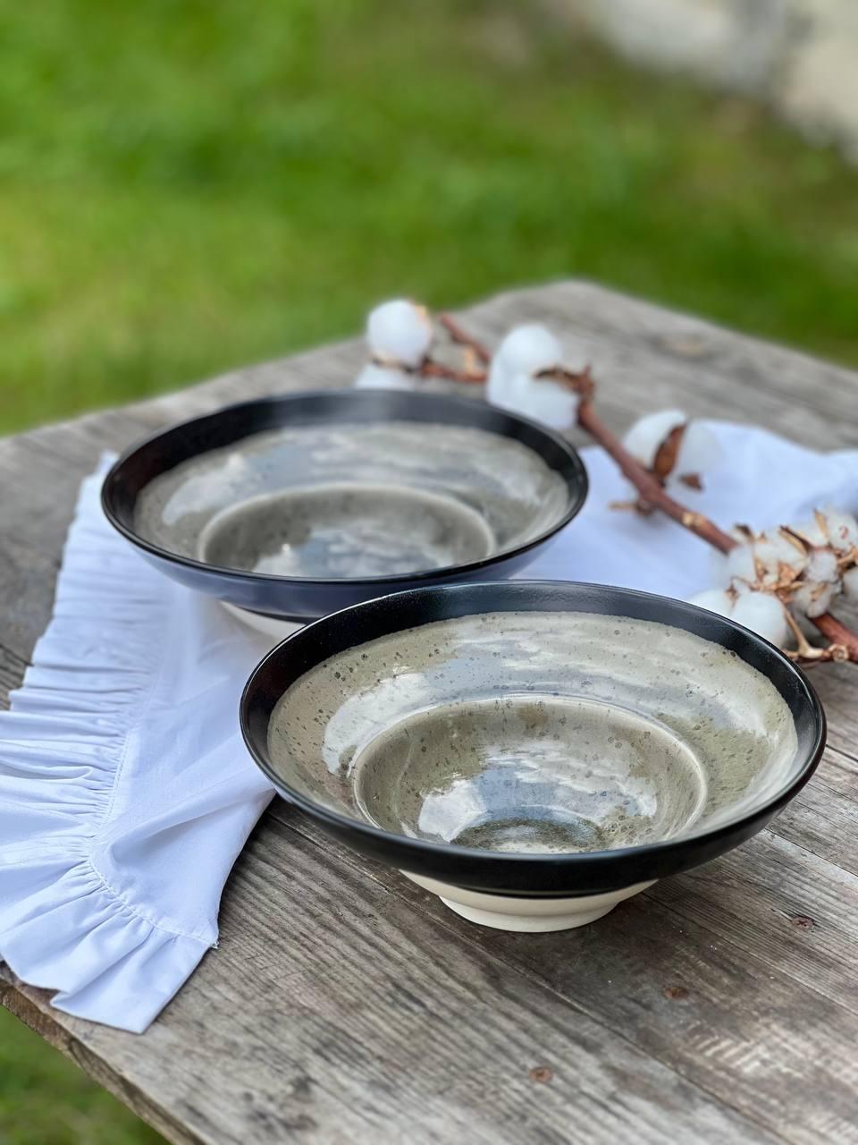 Тарілка для пасти 300 мл Mercury Black, фото 1