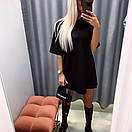 Базове плаття футболка вільного фасону з рукавами до ліктя однотонне ( р. 42-48) 31py5770, фото 2