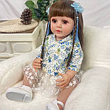Реалістична лялька Реборн дівчинка вініл силіконова в китайському стилі 57 см, фото 5