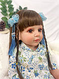 Реалістична лялька Реборн дівчинка вініл силіконова в китайському стилі 57 см, фото 6