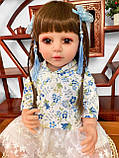 Реалістична лялька Реборн дівчинка вініл силіконова в китайському стилі 57 см, фото 2