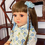 Реалістична лялька Реборн дівчинка вініл силіконова в китайському стилі 57 см, фото 4