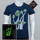 Футболка чоловіча ГРИБИ FERO Принт світиться в темряві 2XL Синій, фото 2