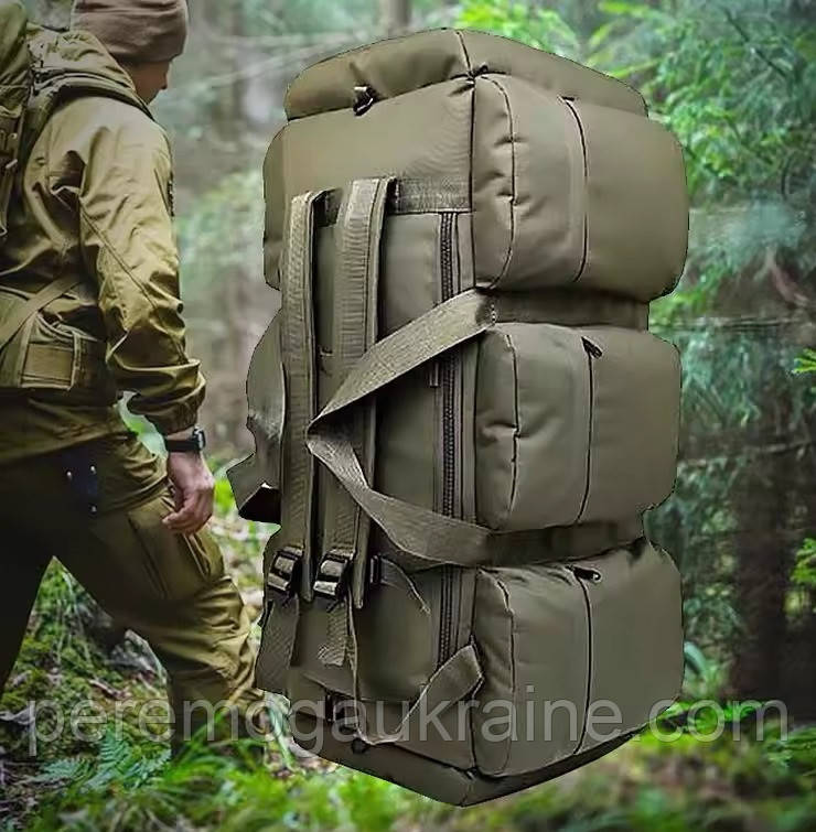 Тактичний рюкзак-сумка Олива 2 в 1 Solve Bag 98 л 75 x 38 x 36 см KT6004501