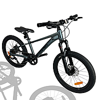Велосипед підлітковий 20" T12000 Dyna 7 скор. алюміній Темно-сірий