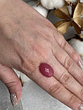 Рубін кабошон гранований 18*13*5 мм камінь рубін овал під прикрасу Індійський рубін., фото 6