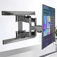 Кронштейн для телевізора для діагоналей 45"-75" нахил і поворот, кріплення тримач для ТВ