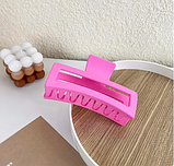 Краб заколка для волосся Lara 13 см матовий розовий, фото 2