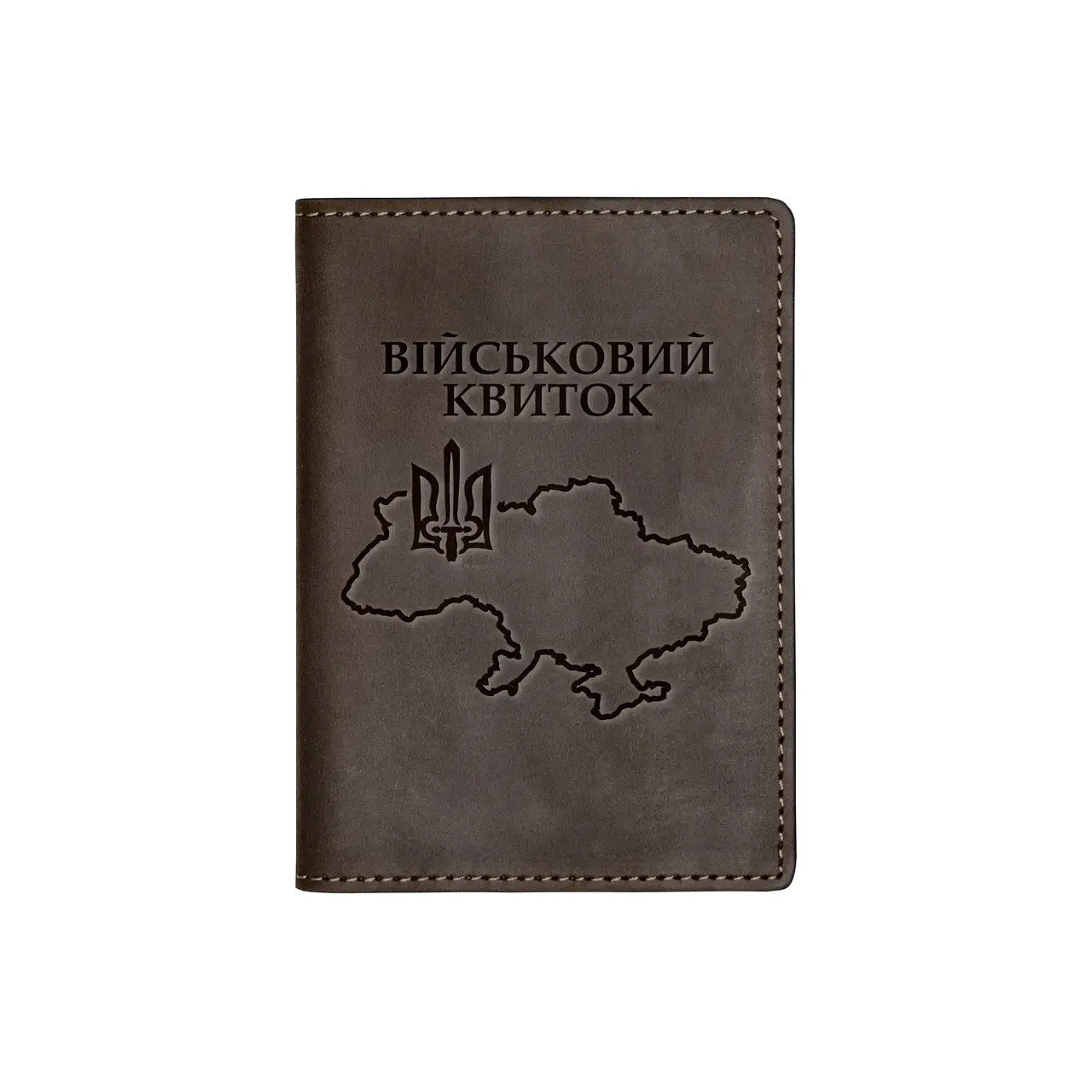 Обложка для военного билета натуральная кожа коричневый Арт.2571/20 Кордон "GP" Італія - (Україна)
