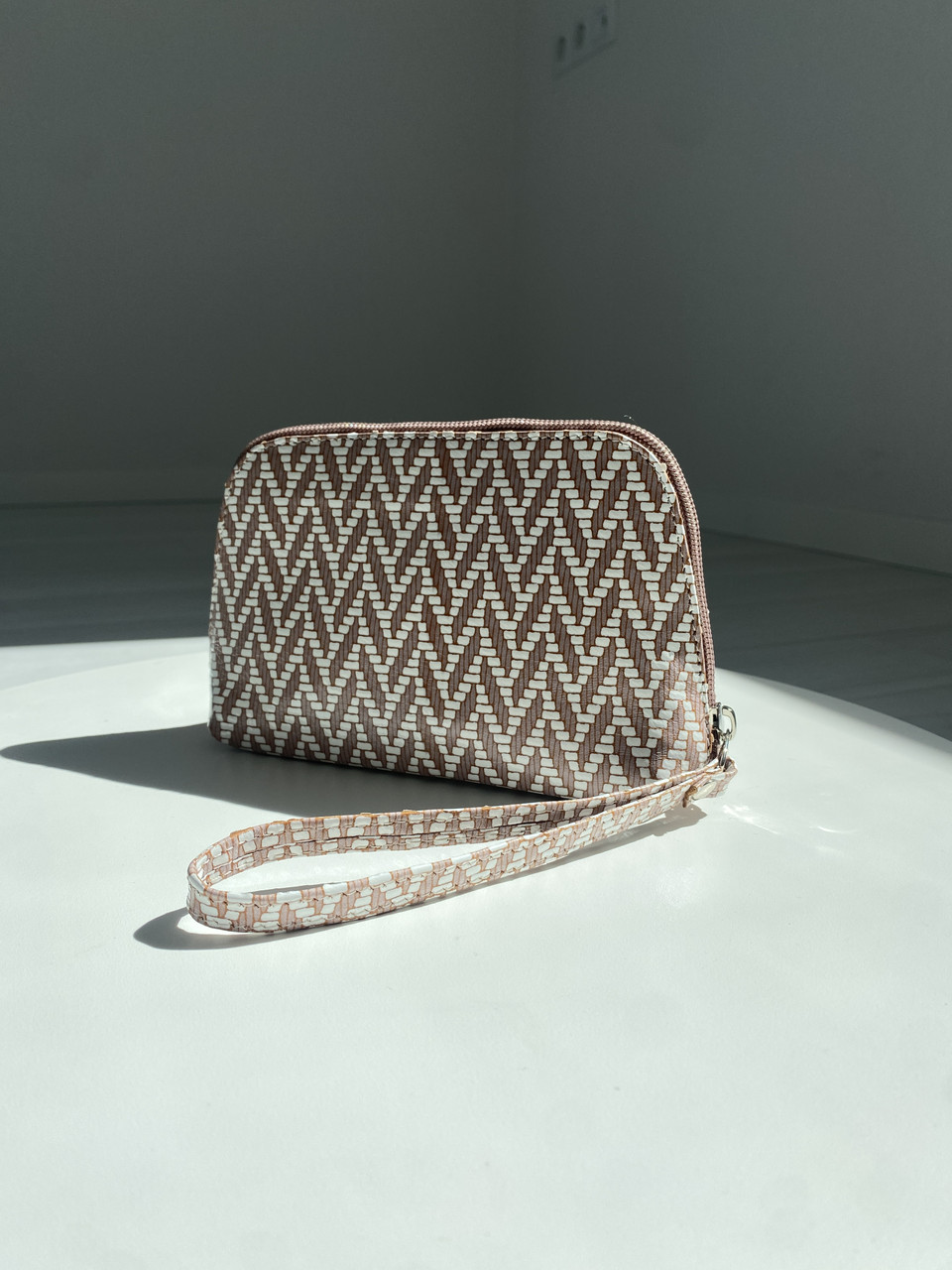 Косметичка шкіряна Woman's heel коричнева (В-481), фото 1