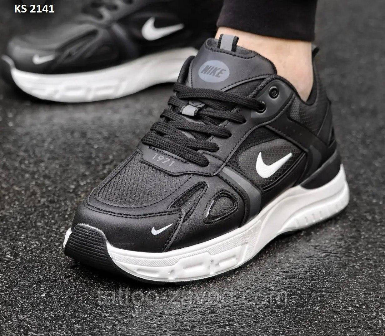 Кросівки чоловічі чорно-білі 40 41 42 Nike 1971 Black and White, фото 1