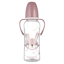 Canpol babies Стандартна пляшечка з ручками 250 мл CUTE ANIMALS - рожева 11/845