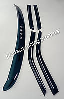 Дефлекторы окон, ветровики+ дефлектор капота мухобойка ВАЗ 2112 акриловые