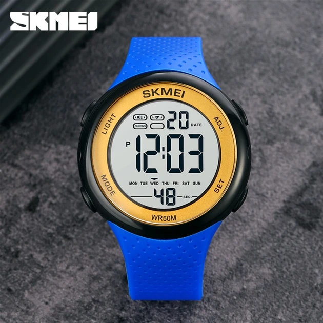 Спортивний електронний водонепроникний годинник Skmei 1856BU Blue