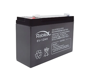 Акумуляторна батарея Rablex 6 V 12 Ah (RB6012), олив'яно-кислотна (SLA)