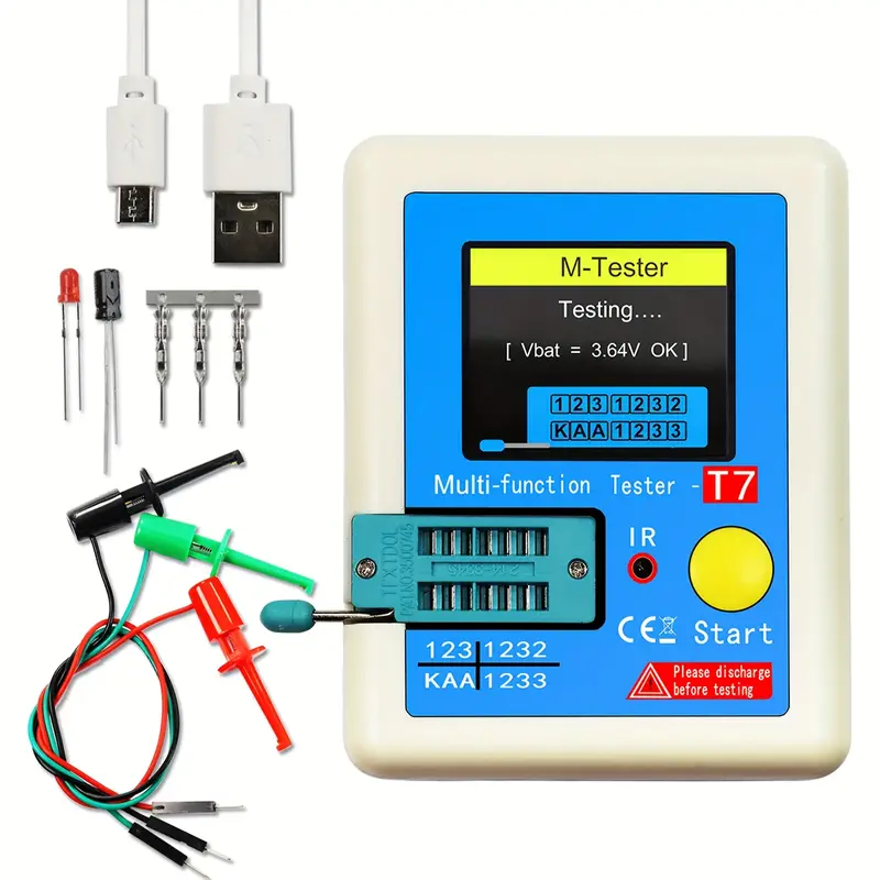 Тестер радіокомпонентів LCR-TC7, вимірювач esr lcr, atmega324pa