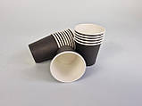 Стакан паперовий одноразовий об'єм 110 мл Чорно-біла 50 шт/уп., фото 3