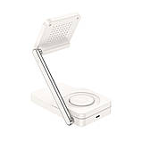 Бездротовий Зарядний Пристрій Hoco CQ10 3in1 Magnetic 15W For  iWatch Колір Чорний, фото 6