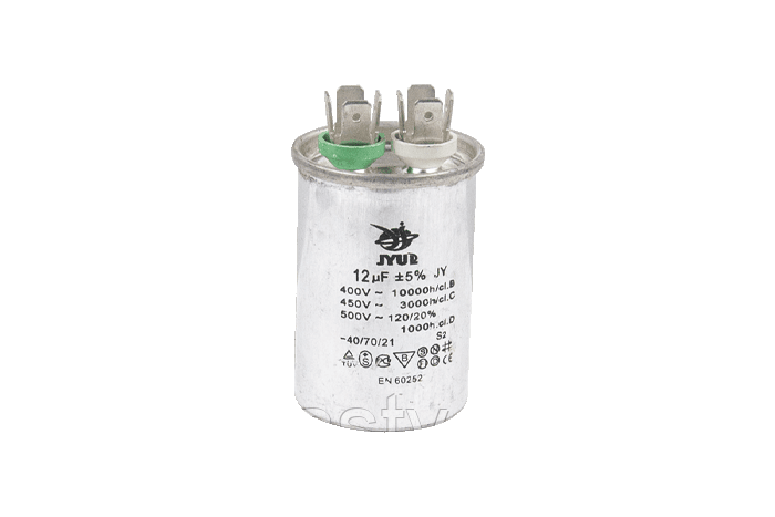 Конденсатор CBB65 12 мкФ, 450 В, Jyul (металевий корпус, клеми)