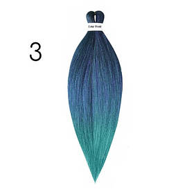 Канекалон Easy Braid 3 омбре синьо-зелений