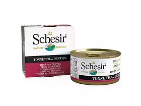 Schesir (Шезір) Tuna with Dentex консерви для котів ТУНЕЦЬ із ЗУБАНОМ 85г