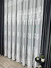 Ціна за 2 м! Тюль на бамбуковій основі з красивим візерунком. Колір: білий, фото 4