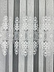 Ціна за 2 м! Тюль на бамбуковій основі з красивим візерунком. Колір: білий, фото 6