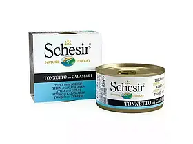 Schesir (Шезір) Tuna with Squid консерви для котів ТУНЕЦЬ З КАЛЬМАРОМ 85г