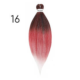 Канекалон Easy Braid 16 омбре коричневий червоний білий