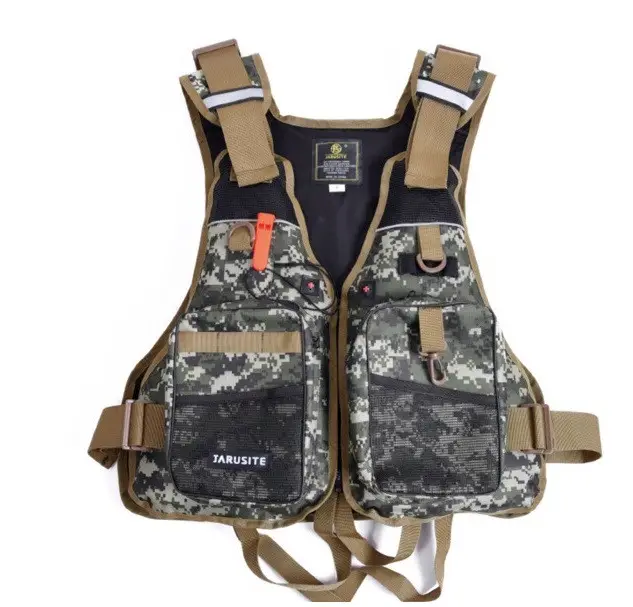 Жилет рибальський, Розвантаження спінінгіста, риболовний жилет + рятувальний жилет 2 в 1 Leo