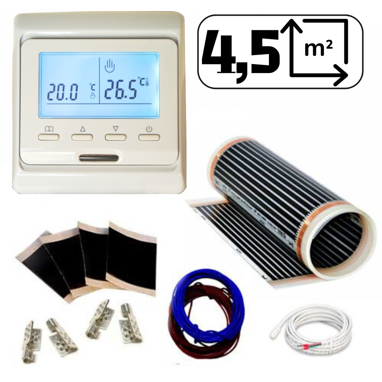 Інфрачервона плівка для теплої підлоги Korea Heat 220W KH-305 (50см х 4.5 м.) + програмований терморегулятор