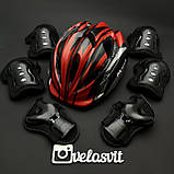 Дитячий комплект захисту з шоломом Maraton + наколінники, налокітники, рукавички, фото 3