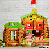 Деревянный еко развивающий конструктор Собери школу 270 деталей  Супер якість, фото 3