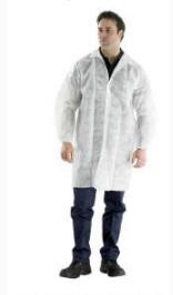 Халат для відвідувача (спанбонд — 30 г/м2) на кнопках нестер. (розмір XL (50-52)) *, фото 1