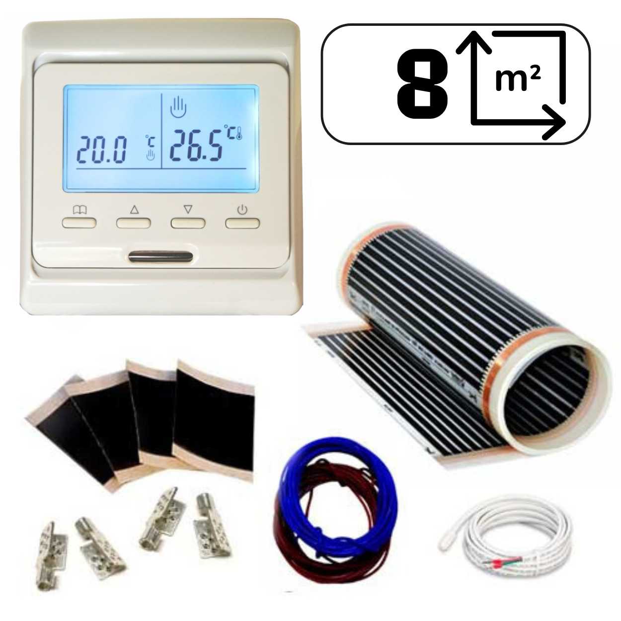 Інфрачервона плівка для теплої підлоги Korea Heat 220W KH-305 (50см х 8 м.) + програмований терморегулятор